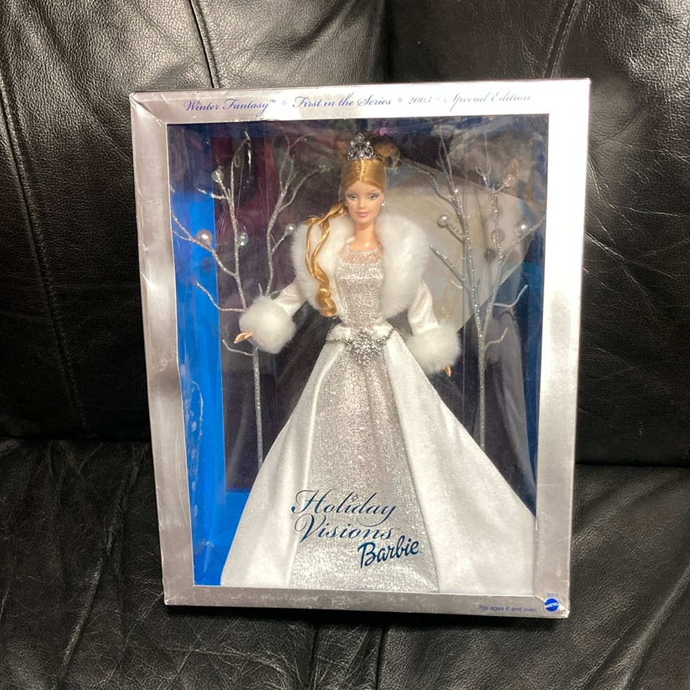 Holiday Visions Barbie Doll in White Gown